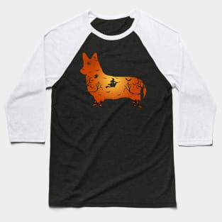 Corgi Halloween Mens Womens Baseball T-Shirt